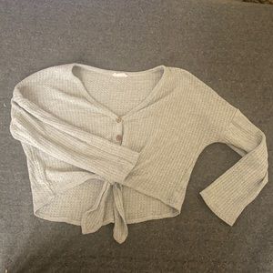 Grey cropped sweater